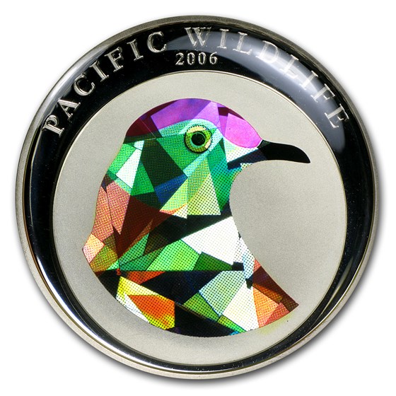 2006 Palau Proof Silver $5 Pacific Wildlife Superb Fruit Dove 2006 Palau Proof Silver $5 Pacific Wildlife Superb Fruit Dove