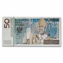 2006 Poland Pope John Paul II 50 Zlotych Banknote Unc