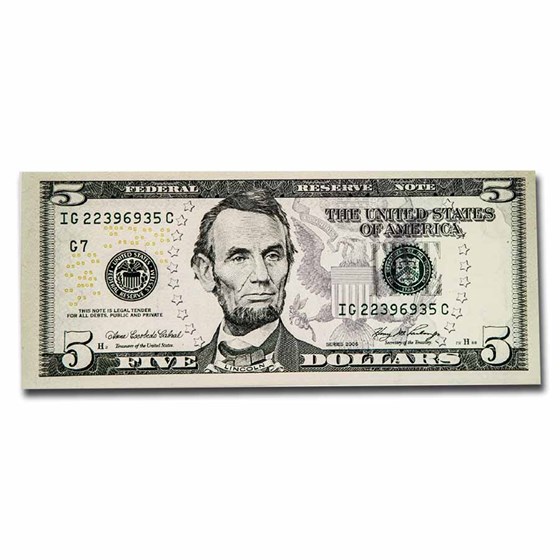 2006-Present $5 FRN CCU (Random Districts) 2006-Present $5 FRN CCU (Random Districts)