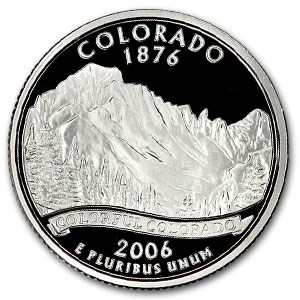2006-S Colorado State Quarter Gem Proof 2006-S Colorado State Quarter Gem Proof