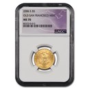 2006-S Gold $5 Commem San Francisco Old Mint MS-70 NGC