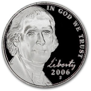 2006-S Jefferson Nickel Gem Proof (Return to Monticello) 2006-S Jefferson Nickel Gem Proof (Return to Monticello)