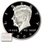 2006-S Kennedy Half Dollar 20-Coin Roll Proof