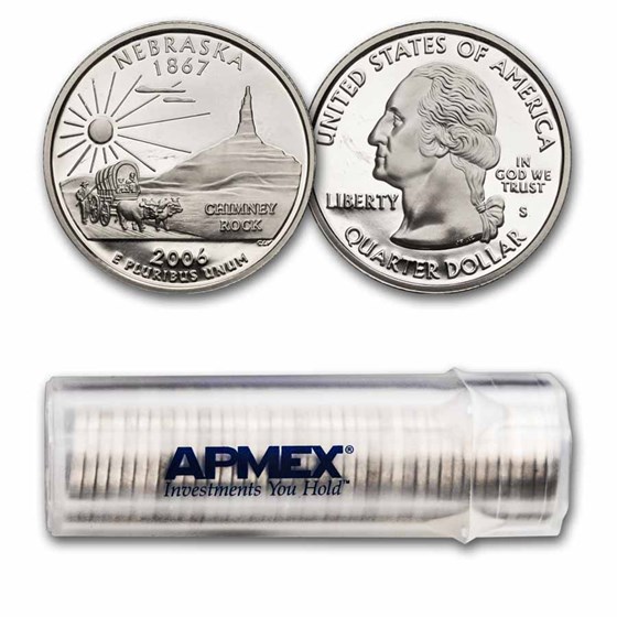 2006-S Nebraska State Quarter Gem Proof 40-Coin Roll