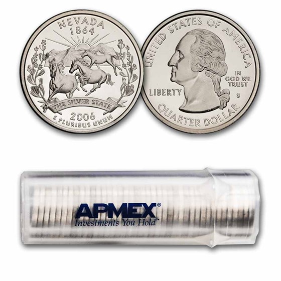 2006-S Nevada State Quarter Gem Proof 40-Coin Roll
