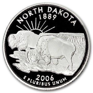 2006-S North Dakota State Quarter Gem Proof (Silver) 2006-S North Dakota State Quarter Gem Proof (Silver)