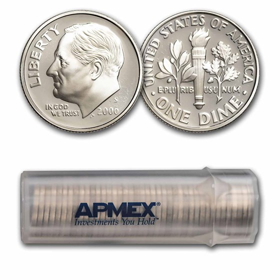 2006-S Roosevelt Dime 50-Coin Roll Proof (Silver)