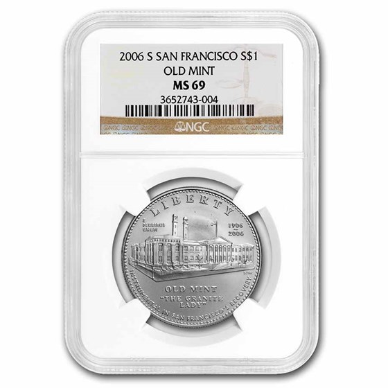 2006-S San Francisco Old Mint $1 Silver Commem MS-69 NGC 2006-S San Francisco Old Mint $1 Silver Commem MS-69 NGC