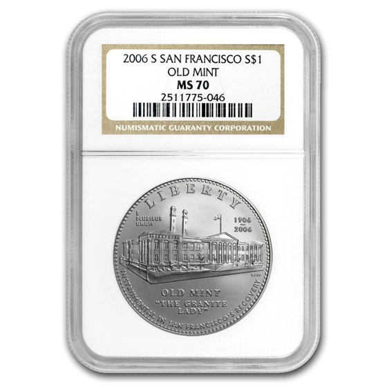 2006-S San Francisco Old Mint $1 Silver Commem MS-70 NGC 2006-S San Francisco Old Mint $1 Silver Commem MS-70 NGC