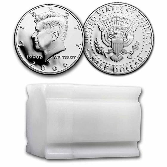 2006-S Silver Kennedy Half Dollar 20-Coin Roll Proof 2006-S Silver Kennedy Half Dollar 20-Coin Roll Proof