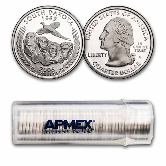 2006-S South Dakota State Quarter Gem Proof 40-Coin Roll