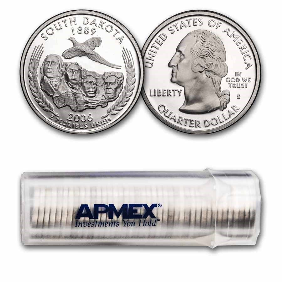 2006-S South Dakota State Quarter Gem Proof 40-Coin Roll