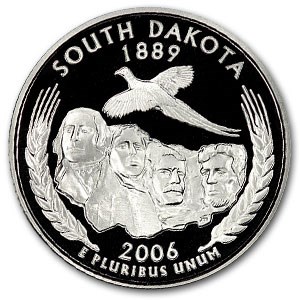 2006-S South Dakota State Quarter Gem Proof 2006-S South Dakota State Quarter Gem Proof
