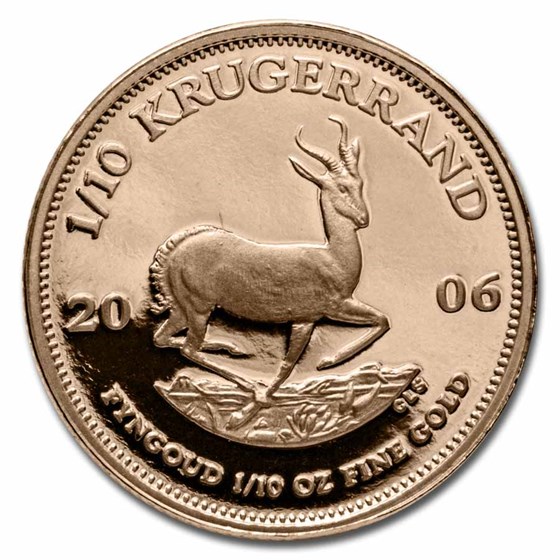 2006 South Africa 1/10 oz Proof Gold Krugerrand (w/ Box & COA) 2006 South Africa 1/10 oz Proof Gold Krugerrand (w/ Box & COA)