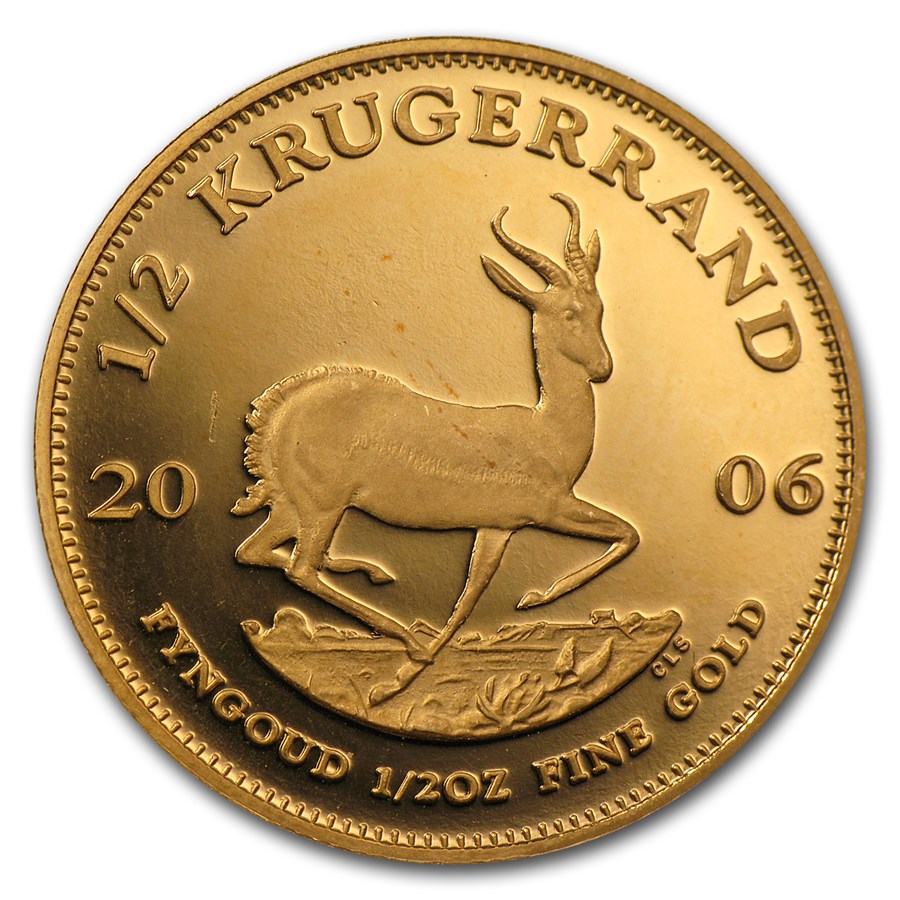 2006 South Africa 1/2 oz Proof Gold Krugerrand
