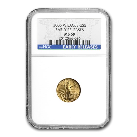 2006-W 1/10 oz Burnished American Gold Eagle MS-69 NGC (ER) 2006-W 1/10 oz Burnished American Gold Eagle MS-69 NGC (ER)