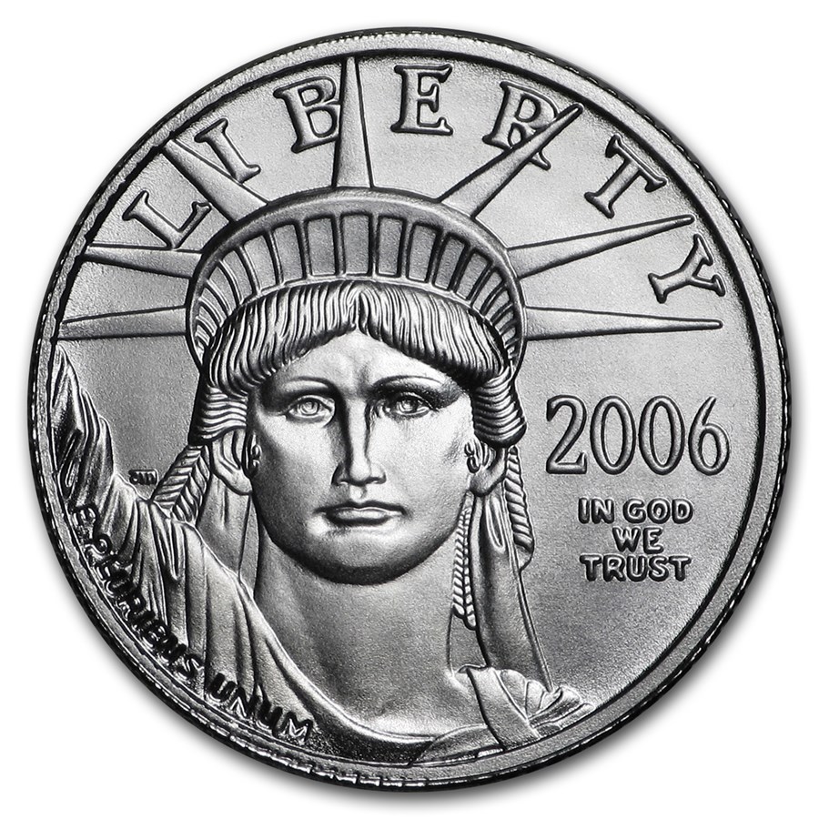 2006-W 1/10 oz Burnished American Platinum Eagle (w/Box & COA)