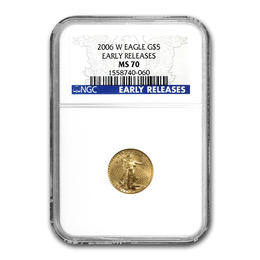 2006-W 1/10 oz Burnished Gold Eagle MS-70 NGC (Early Release)