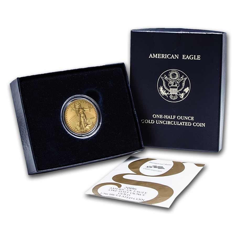 2006-W 1/2 oz Burnished American Gold Eagle (w/Box & COA)