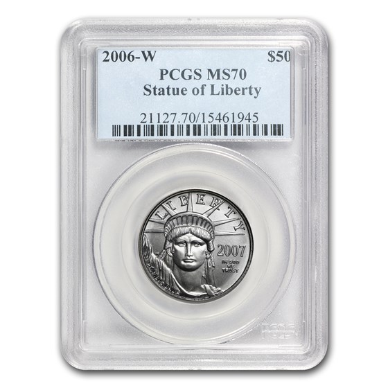 2006-W 1/2 oz Burnished American Platinum Eagle MS/SP-70 PCGS 2006-W 1/2 oz Burnished American Platinum Eagle MS/SP-70 PCGS