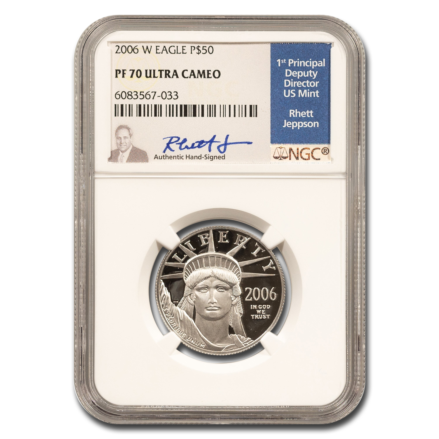 2006 W 1/2 oz $50 Platinum American Eagle Proof Coin NGC PF 70 UCAM 