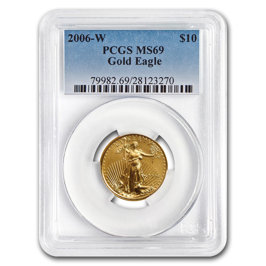2006-W 1/4 oz Burnished American Gold Eagle MS/SP-69 PCGS