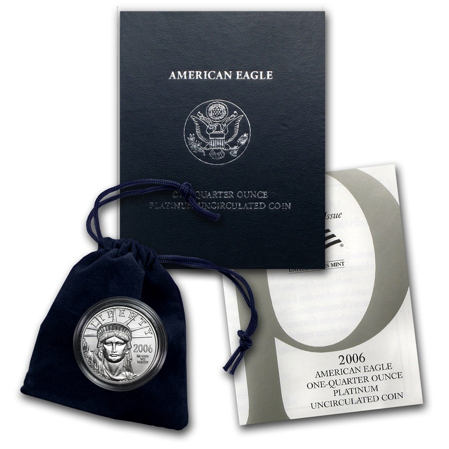 2006-W 1/4 oz Burnished American Platinum Eagle (w/Box & COA)