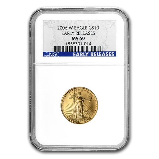 2006-W 1/4 oz Burnished Gold American Eagle MS-69 NGC (ER) 2006-W 1/4 oz Burnished Gold American Eagle MS-69 NGC (ER)