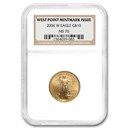 2006-W 1/4 oz Burnished Gold Eagle MS-70 NGC (West Point Label)
