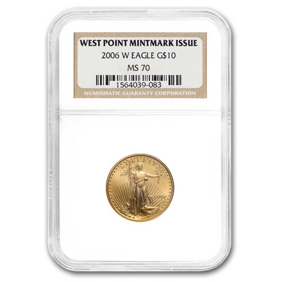 2006-W 1/4 oz Burnished Gold Eagle MS-70 NGC (West Point Label) 2006-W 1/4 oz Burnished Gold Eagle MS-70 NGC (West Point Label)