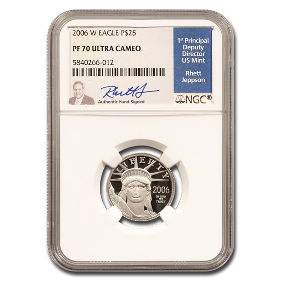 2006-W 1/4 oz Proof American Platinum Eagle PF-70 NGC (Jeppson) 2006-W 1/4 oz Proof American Platinum Eagle PF-70 NGC (Jeppson)