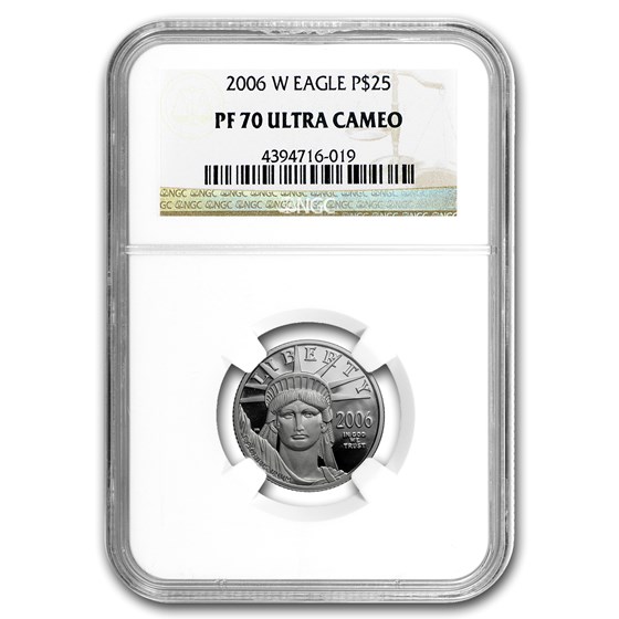2006-W 1/4 oz Proof American Platinum Eagle PF-70 NGC 2006-W 1/4 oz Proof American Platinum Eagle PF-70 NGC