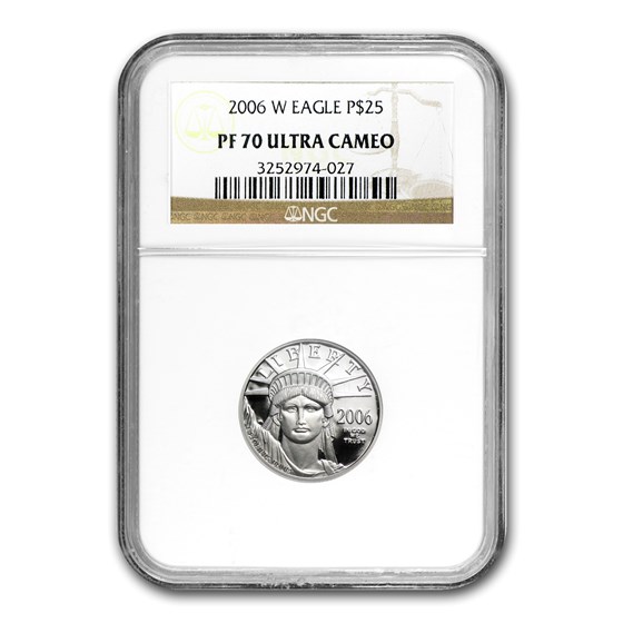 2006-W 1/4 oz Proof American Platinum Eagle PF-70 UCAM NGC 2006-W 1/4 oz Proof American Platinum Eagle PF-70 UCAM NGC