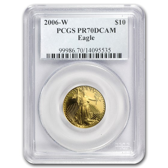 2006-W 1/4 oz Proof Gold American Eagle PR-70 PCGS 2006-W 1/4 oz Proof Gold American Eagle PR-70 PCGS