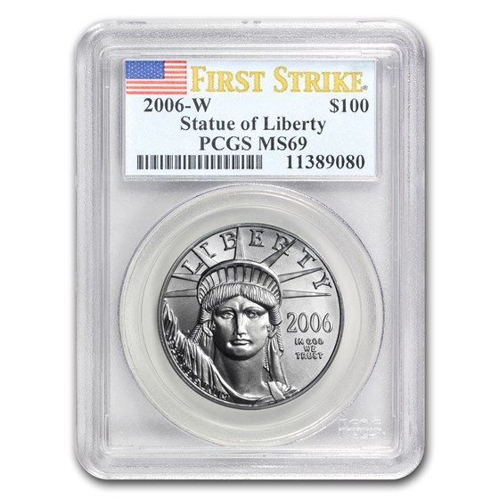 2006-W 1 oz Burnished American Platinum Eagle MS-69 PCGS (FS®) 2006-W 1 oz Burnished American Platinum Eagle MS-69 PCGS (FS®)