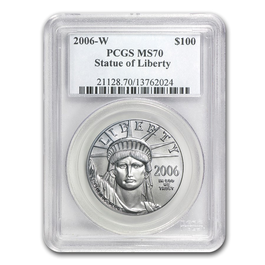 2006-W 1 oz Burnished American Platinum Eagle MS/SP-70 PCGS