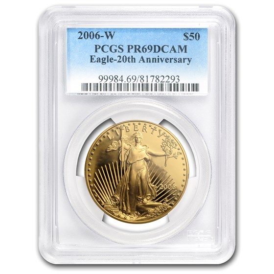 2006-W 1 oz Proof American Gold Eagle PR-69 PCGS (20th Anniv) 2006-W 1 oz Proof American Gold Eagle PR-69 PCGS (20th Anniv)