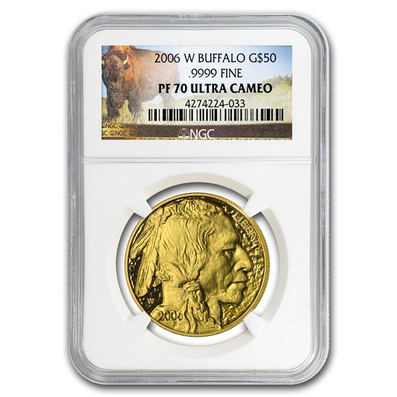 2006-W 1 oz Proof Gold Buffalo PF-70 NGC (Buffalo Label) 2006-W 1 oz Proof Gold Buffalo PF-70 NGC (Buffalo Label)