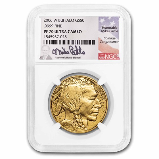 2006-W 1 oz Proof Gold Buffalo PF-70 NGC (Mike Castle) 2006-W 1 oz Proof Gold Buffalo PF-70 NGC (Mike Castle)
