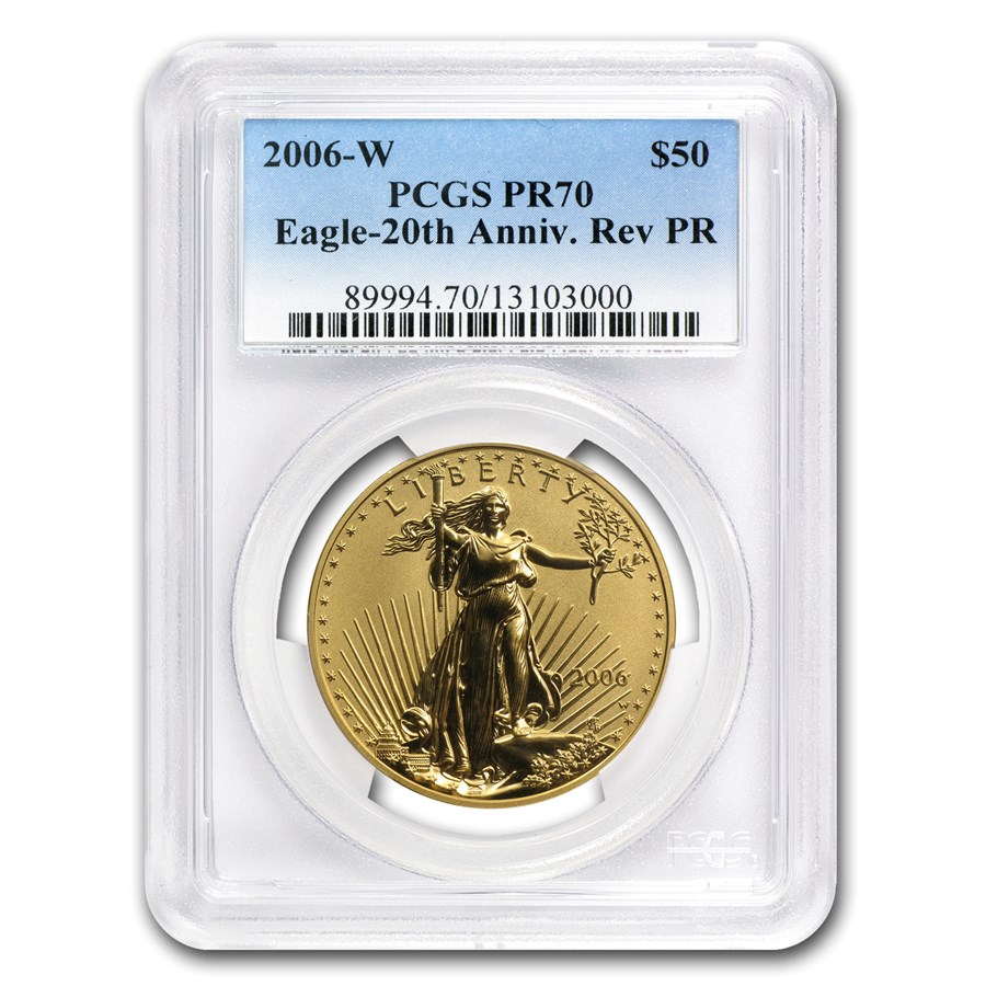 2006-W 1 oz Reverse Proof Gold Eagle PR-70 PCGS