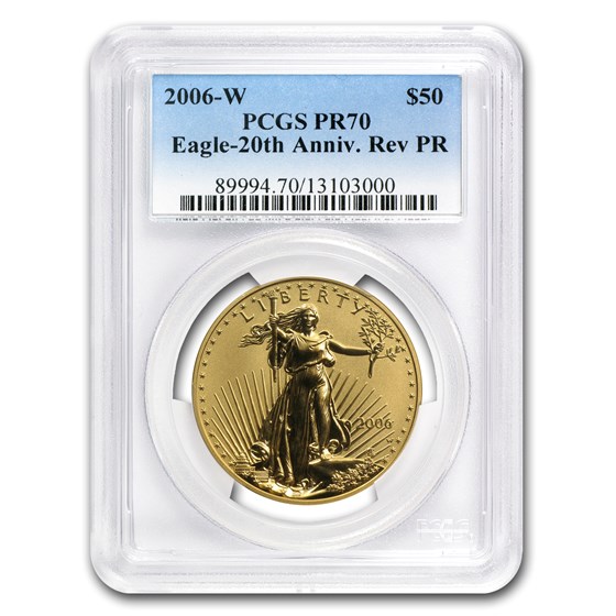 2006-W 1 oz Reverse Proof Gold Eagle PR-70 PCGS 2006-W 1 oz Reverse Proof Gold Eagle PR-70 PCGS