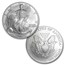 2006-W 3-Coin Proof Silver Eagle Set (20th Anniv, w/Box & COA)