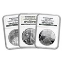 2006-W 3-Coin Silver Eagle Set MS/PF-70 NGC (20th. Anniversary)