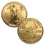 2006-W 4-Coin Burnished American Gold Eagle Set (w/Box & COA)