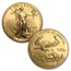 2006-W 4-Coin Burnished American Gold Eagle Set (w/Box & COA)