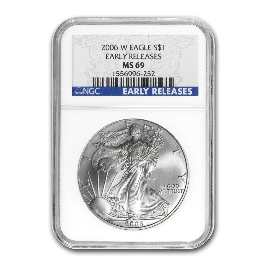 2006-W Burnished American Silver Eagle MS-69 NGC (ER)