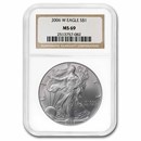 2006-W Burnished American Silver Eagle MS-69 NGC