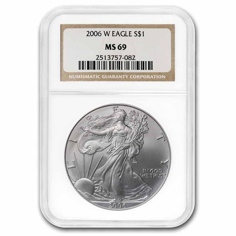 2006-W Burnished American Silver Eagle MS-69 NGC