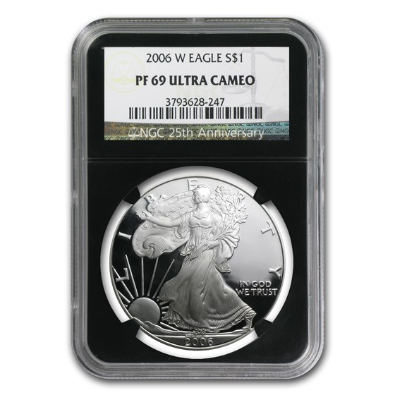 2006-W Proof American Silver Eagle PF-69 NGC (Retro Black Insert) 2006-W Proof American Silver Eagle PF-69 NGC (Retro Black Insert)