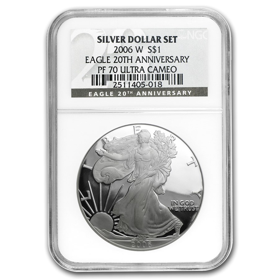 2006-W Proof American Silver Eagle PF-70 NGC (Black Label)